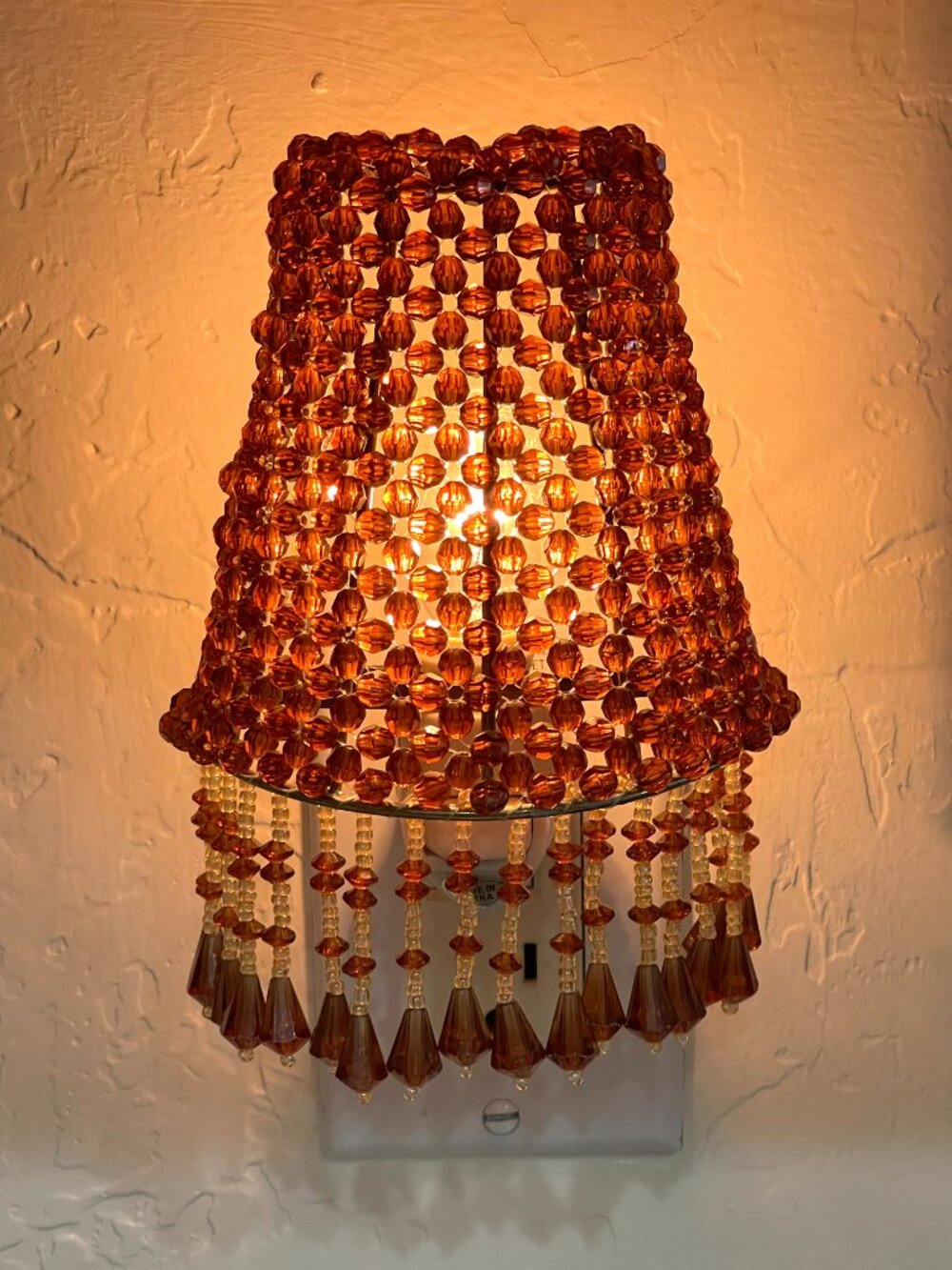 Night Light Beaded Vintage Brown